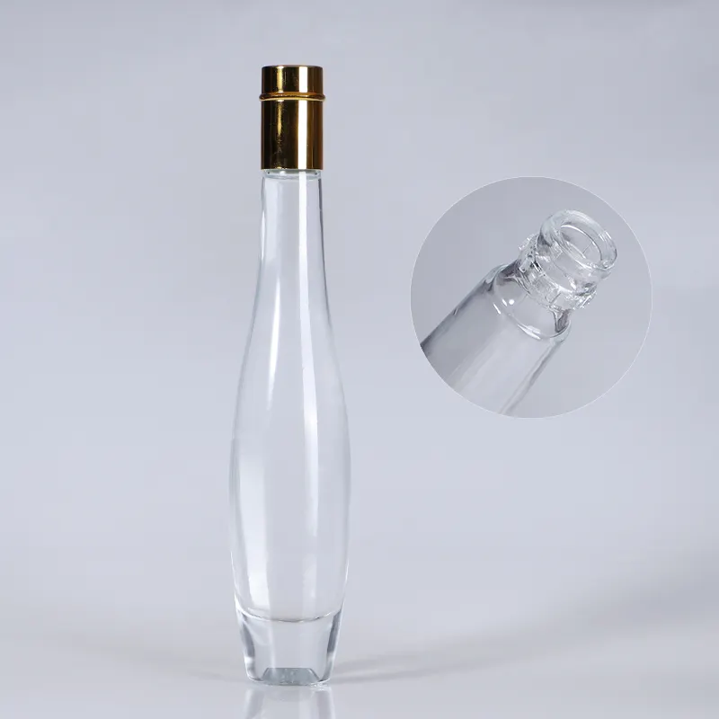 Garrafas de copo para vinho de frutas transparente personalizadas com tampa de 375ml 500ml