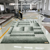 Factory Price Rugs Tufted Hand Tufted Wool Tencel Bamboo Silk Area Rug Hand Tufted Carpet