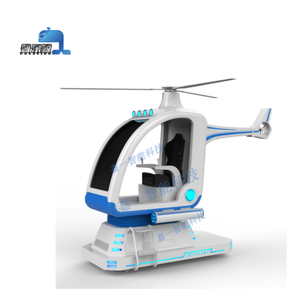 Simulateur d'hélicoptère VR 9D commercial à vendre, pour parcs à thème VR, <span class=keywords><strong>jeu</strong></span> de tir et de montagnes russes captivant en plastique et métal pour intérieur - Product Image 4