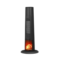 Support de sol PTC chauffage 2000W LED affichage salle tour ventilateur chauffage avec flamme cheminée céramique Portable ventilateur chauffage tour