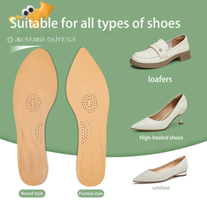 Vente en gros de semelles de sport et de confort en peau de mouton véritable Inserts de chaussures en <span class=keywords><strong>cuir</strong></span> fin pour éviter le meulage des <span class=keywords><strong>pieds</strong></span> quantité minimale de commande blister 1 paire - Product Image 5