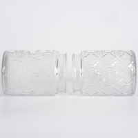 Tarros de vidrio para fabricación de velas, contenedores de cocina con tapa de madera para servir té, café y especias, 500ml y 700ml