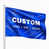 Drapeaux suspendus personnalisés en sublimation 3x5 pieds, vente en gros, drapeau en polyester durable et écologique avec mât en aluminium, bannière extérieure
