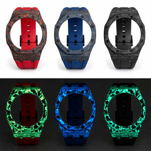 Caja de Fibra de Carbono Forjada Luminosa de Lujo Lionorm con Correa de Repuesto de Caucho FKM para Kit de Modificación de Reloj <span class=keywords><strong>Gshock</strong></span> GA-<span class=keywords><strong>2100</strong></span> - Product Image 2
