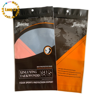 Sacs en Mylar noirs jetables avec logo personnalisé, fermeture à 3 côtés, étanches aux odeurs, avec fermeture éclair et fenêtre pour l'emballage de cadeaux, d'aliments et de collations