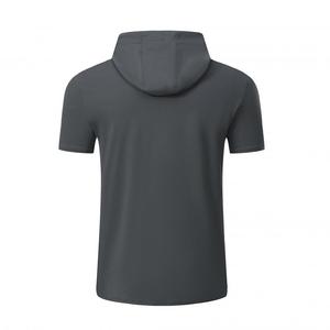 Round Neck Bottom Convennt Pockets Custom Logo Casual 100% Polyester Short Sleeve Plain Tshirt - Product Image 4
