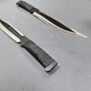 <span class=keywords><strong>Coltello</strong></span> da Sopravvivenza Bowie Nero Full Tang di Grande Successo, <span class=keywords><strong>Coltello</strong></span> da <span class=keywords><strong>Bushcraft</strong></span> con Fodero in Pelle OEM, Lungo <span class=keywords><strong>Coltello</strong></span> da Campeggio a Lama Fissa Monoblocco - Product Image 4