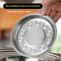 Tianfa usine en acier inoxydable épaissi plat plat disque approfondi conception magnétique poli jetable dîner Camping Durable