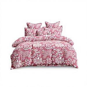 Juego de Sábanas Modernas de Poliéster Tejido, Planas y Ajustables, Tamaño Queen, con Dos Fundas de Almohada, Tela de Microfibra de 400 Hilos - Product Image 1