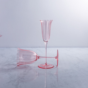 Copas de cóctel de cristal rosa de 201-300 ml sin plomo para fiestas de cócteles - Product Image 3