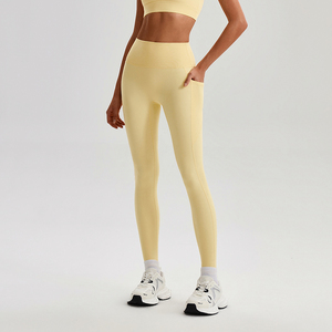 Legging <span class=keywords><strong>de</strong></span> sport taille haute pour femme en nylon et élasthanne à séchage rapide, avec poches, idéal pour le yoga et l'entraînement – Collection populaire 2026 - Product Image 3