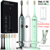 Cepillo de Dientes Eléctrico Sónico Inteligente, Portátil, Ultrasónico, Impermeable, Recargable, Automático, Serie iOS 10