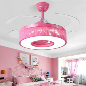 Vente chaude Ventilateur de plafond lumineux personnalisé de 42 pouces pour appareils électroménagers rose bleu Doraemon coloré avec lampe - Product Image 2