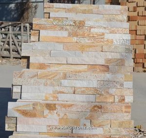 Revestimiento <span class=keywords><strong>de</strong></span> Pared Exterior Sunnye, Moderno, <span class=keywords><strong>de</strong></span> Cuarzo Natural, Resistente a los Ácidos, Ecológico y Duradero, Color Amarillo Dorado, para Hoteles y Viviendas - Product Image 4