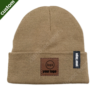Bonnet d'hiver tricoté côtelé avec revers plié, broderie 3D jacquard, personnalisé OEM pour enfants, unisexe, fabricant de chapeaux pour enfants sur mesure