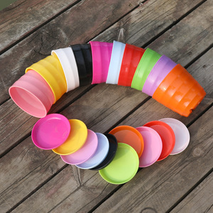Creative Plastic Flower Pots With Tray Desktop <b>Planters</b> Round Thickened Succulent Pots Wholesale Breathable Not Easily Deformed - Product Image 2
