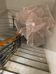 Flor de Amapola <span class=keywords><strong>Gigante</strong></span> Hecha a Mano de Color Rosa Claro para Decoración de Bodas, Eventos, Baby Showers y Cumpleaños - Product Image 4