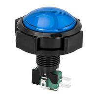 Sakelar Tombol Tekan Sementara Tombol Start Kompak Sakelar Pengapian 60mm 12V LED Tombol Sakelar Tekan Arcade untuk Arcade