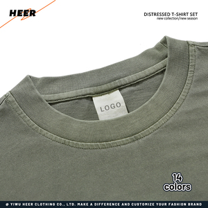 Set di t-shirt da <span class=keywords><strong>uomo</strong></span> estive personalizzate tuta in cotone 100% Shorts <span class=keywords><strong>oversize</strong></span> Washed Set 2 pezzi - Product Image 3