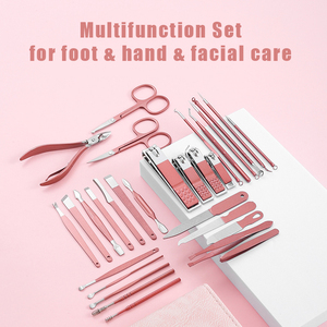 Longhui Nail Clipper Set 30PCS Manicure <strong>Pedicure</strong> <strong>Tools</strong> Large Nail Clippers <strong>Pedicure</strong> Knife Nail Scissors With Leather Bag - Product Image 3