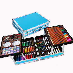 Xinyiart оптовая продажа 2 слоя чертежные принадлежности портативный алюминиевый корпус набор для ногтей 145 шт товары для рукоделия, комплект для детей, подарок на Новый год - Product Image 5