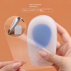 Véritable coussinet de talon en <span class=keywords><strong>silicone</strong></span> blanc lait sport absorbant les chocs intérieur en forme de U demi-taille - Product Image 3