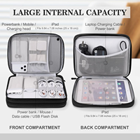Organisateur de câbles portable, étanche, tout-en-un, pochette de voyage à double couche, sac de rangement pour accessoires électroniques
