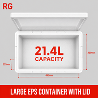 Molded 10kg Polystyrene Fish Box for Fresh Meat Storage High Density Moisture Resistant Case 495x310x235mm