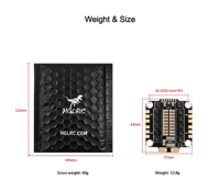 HGLRC 60A 4IN1 ESC 2-6S 8Bit V2 BLS Firmware 30.5mm Mount pour FPV Racing Freestyle UAV