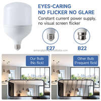 Ampoules LED B22/E27 AC 110V-220V en gros, 5W-60W, matériau PC+PBT, lumière blanc froid, IRC 80, garantie 2 ans, pour entrepôt/résidentiel