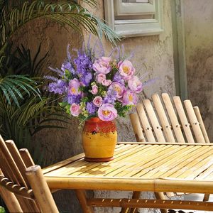 Flores Artificiales de Seda Color Lila para Decoración de Interiores y Exteriores, Balcón, Jardín - Product Image 5