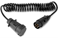 Câble de rallonge de carte lumineuse de remorque OEM à 7 broches câble spiralé avec adaptateur de remorquage mâle à femelle prise/prise pour voiture caravane camion