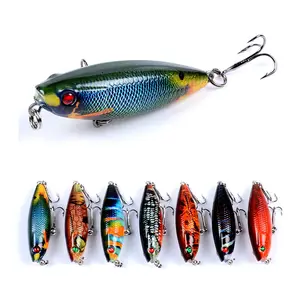 Yüzen kalem StickBait cazibesi 5.9cm/6.9g Wobblers Topwater Crankbait lures Artificiais uzun döküm sert yem