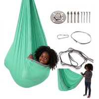 Hamac de yoga aérien suspendu pour intérieur, type cocon, chaise sensorielle extensible pour méditation et détente, avec kit de fixation