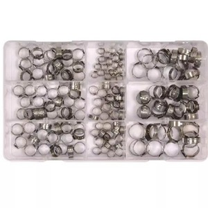 ชุดแคลมป์รัดท่อเอียร์ทูโอ 175 ชิ้น แคลมป์รัดท่อสแตนเลสแบบสองหู สำหรับซ่อมท่อน้ำ YT-06784 - Product Image 1