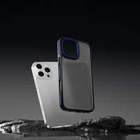 Coque de téléphone portable en TPU+PC givré anti-rayures avec cadre métallique simple pour OnePlus ACE 6T