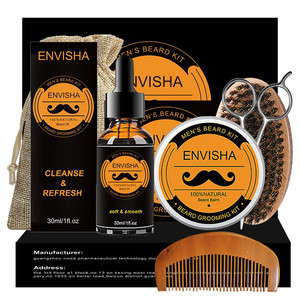 Set per la cura della barba da uomo-Kit per la cura della barba naturale 6 in 1 - Product Image 4
