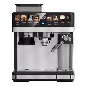 Cafetera Espresso Eléctrica Automática con Pantalla Táctil, Sistema de Preparación de Acero Inoxidable, 20 Bares de Presión, Francesa/Española - Product Image 4