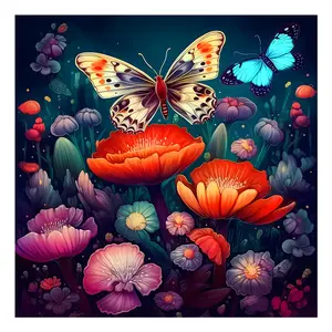 Beautiful Butterfly Diamond Painting Large Size 5D DIY Full Drill Colorful  Flower Diamond Embroidery Rhinestone Picture Decor