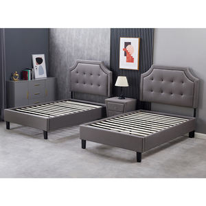 High Quality Simple Design Upholstered <b>Single</b> <b>Bed</b> Full Size <b>Wood</b> Frame Bedroom Furniture for Hotels on Sale - Product Image 6