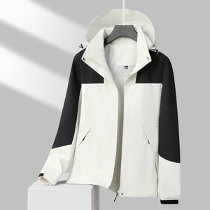 男女时尚定制刺绣可拆卸帽子防风衣防水夹克 - Product Image 3