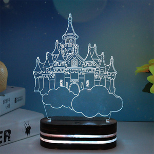 Led Night Light idee regalo decorazione lampada 3d matrimonio ragazze camera da letto cuori forma luce per unico - Product Image 2