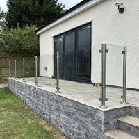 EKOO Garde-corps en verre sans cadre en acier inoxydable de haute qualité pour terrasse/balcon, idéal pour escalier/villa/hôtel