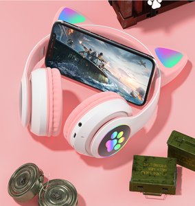 Màu Sắc Khác Nhau Thiết Kế Dễ Thương Trẻ Em Headphone Với Ánh Sáng Led Cat Ear Headphone - Product Image 3