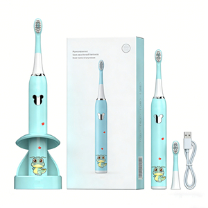 <span class=keywords><strong>Brosse</strong></span> à dents électrique ultrasonique pour enfants, 2 têtes de rechange, étanche IPX7, 40200Hz, 3 options de vitesse, soins bucco-dentaires - Product Image 1