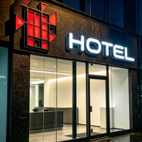 Enseigne lumineuse LED avec télécommande, étanche IP65, affichage multicolore, formes personnalisées pour la publicité extérieure