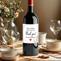 Etiquetas y Pegatinas Ecológicas Autoadhesivas para Botellas de Vino, Papel Adhesivo Personalizable con Diseño 3D