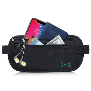 RFID Blocking Travel Wallet Passport Holder Money Belt Travel Fanny Pack For Women Men