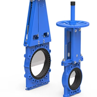 Vanne à couteau à lisier avec acuator électrique WCB/CF8/CF8M vanne matérielle avec disque en acier inoxydable dn100