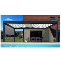 Pergola extérieure en aluminium de style français avec système de toit à lames